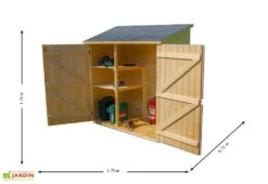 Armoire De Rangement Bois 16mm - 72 X 175 X 174 Cm -Solid || Axi || EXIT TOYS Soldes Boutique armoire rangement bois jardin abri mural 1