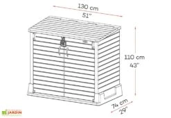Armoire De Jardin En Résine – 850 L -Solid || Axi || EXIT TOYS Soldes Boutique armoire rangement exte rieur 04
