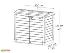 Armoire De Jardin En Résine – 1 200 L -Solid || Axi || EXIT TOYS Soldes Boutique armoire rangement jardin 04