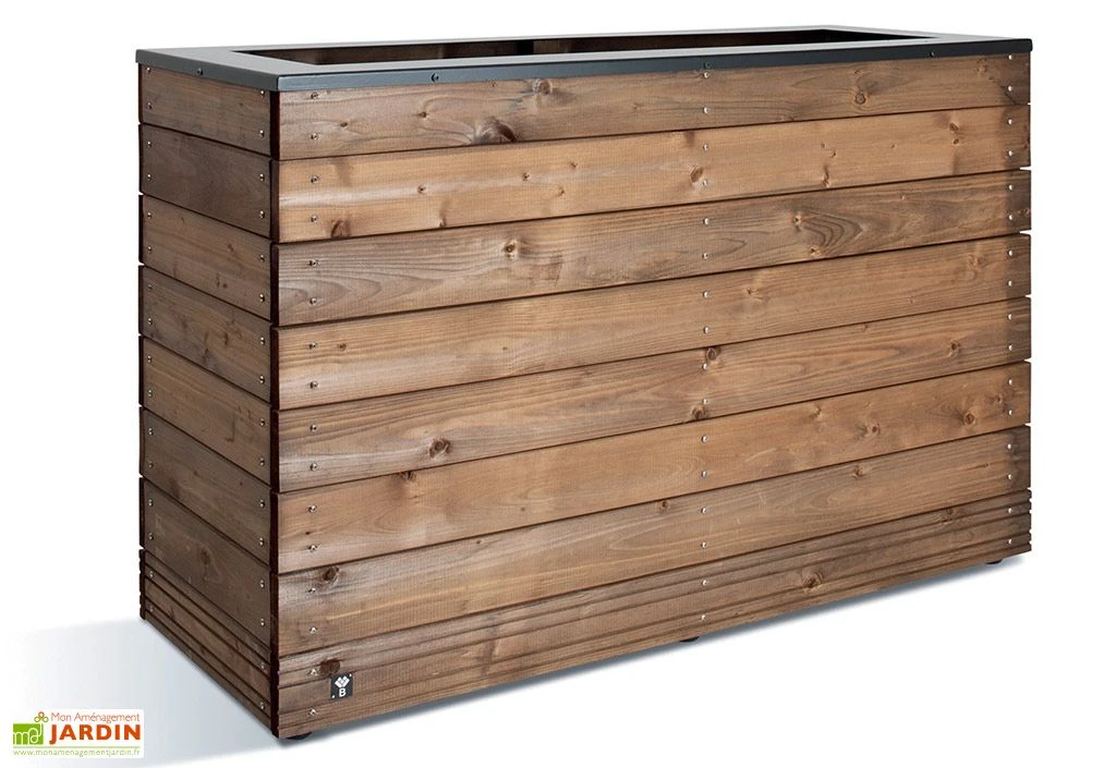 Bac à Fleurs En Bois Selekt (120x45x76) 3 Bac à Fleurs En Bois Selekt (120x45x76)