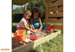 Aire De Jeux En Bois Avec Toboggan Et Bac à Sable - TP Kingswood Normandy -Solid || Axi || EXIT TOYS Soldes Boutique bac a sable
