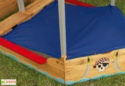 KidKraft Bac à Sable En Bois Bateau De Pirate 200 Cm -Solid || Axi || EXIT TOYS Soldes Boutique bac a sable bateau pirate bois jardin enfant 3