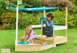 Bac à Sable En Bois Coulissant Pour Enfants – TP Bateau Pirate Ahoy