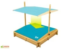 Bac à Sable En Bois Avec Auvent Escamotable – Wooden Sandpit -Solid || Axi || EXIT TOYS Soldes Boutique bac a sable enfant auvent
