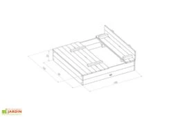 Axi Bac à Sable Avec Bancs En Bois De Hemlock Ella 95 X 100 Cm -Solid || Axi || EXIT TOYS Soldes Boutique bac sable bancs bois hemlock ella 95x100cm 3