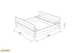 Axi Bac à Sable Avec Bancs En Bois De Hemlock Ella XL 120 X 120 Cm -Solid || Axi || EXIT TOYS Soldes Boutique bac sable bancs bois hemlock ella xl 120x120cm 2