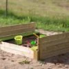 Bac à Sable En Bois Avec Bancs Et Couvercle – 120 X 120 X 25 Cm -Solid || Axi || EXIT TOYS Soldes Boutique bac sable jardin bois bancs