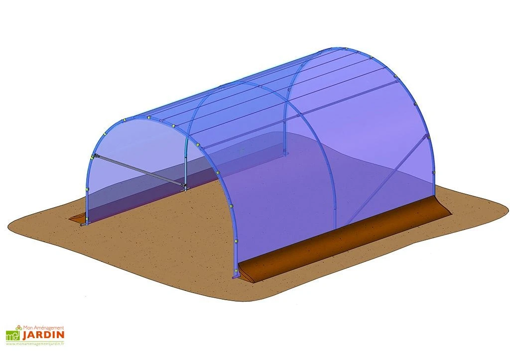 Bâche De Couverture Pour Abri De Culture Pied Droit Richel 3x4m 3 Bâche De Couverture Pour Abri De Culture Pied Droit Richel 3x4m
