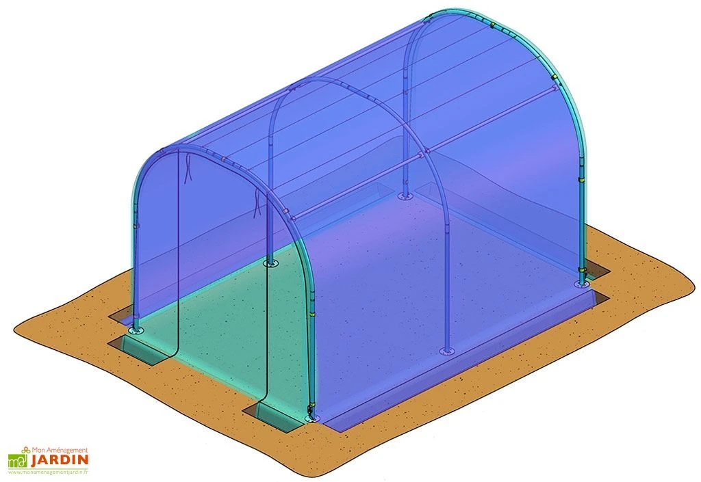 Bâche De Couverture Pour Serre De Jardin Tunnel Richel 2x3 Pied Droit 3 Bâche De Couverture Pour Serre De Jardin Tunnel Richel 2x3 Pied Droit