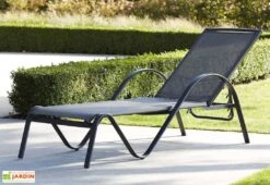 Bain De Soleil Alu Et Textilène Gris Sunset