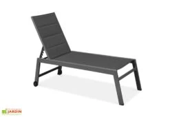 Bain De Soleil En Aluminium Et Toile Forli XL - 65 X 202 Cm (lot De 2)