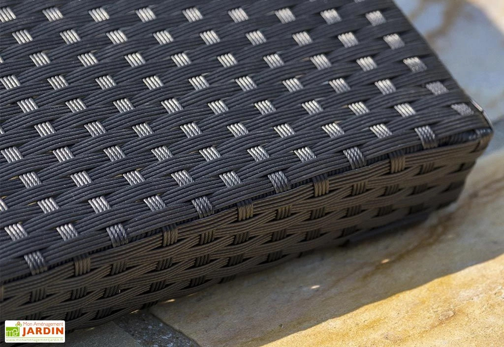 Bain De Soleil En Aluminium Et Résine Tressée Cancun (2 Coloris) 5 Bain De Soleil En Aluminium Et Résine Tressée Cancun (2 Coloris) – Image 3