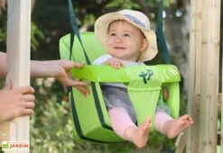 Aire De Jeux En Bois Pour Bébé Avec Balançoire Et Toboggan – TP Bambin -Solid || Axi || EXIT TOYS Soldes Boutique balancoire bebe tissu tp toys