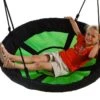 Balançoire Nid D'Oiseau Swibee Ø98cm Verte -Solid || Axi || EXIT TOYS Soldes Boutique balancoire nid oiseau swibee verte noire bleue 150kg 3