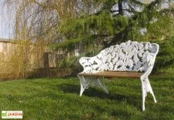 Salon De Jardin Fonte D’Aluminium Et Bois Fougère -Solid || Axi || EXIT TOYS Soldes Boutique banc jardin aluminium bois fougere