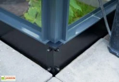 Base Pour Serre De Jardin Juliana Orangeri Anthracite 13 M² -Solid || Axi || EXIT TOYS Soldes Boutique base serre jardin aluminium anthracite verre trempe juliana orangerie
