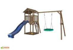 Axi Aire De Jeux En Bois De Hemlock Portique Nid D’Oiseau Beach Tower -Solid || Axi || EXIT TOYS Soldes Boutique beach tower summer marron bleu