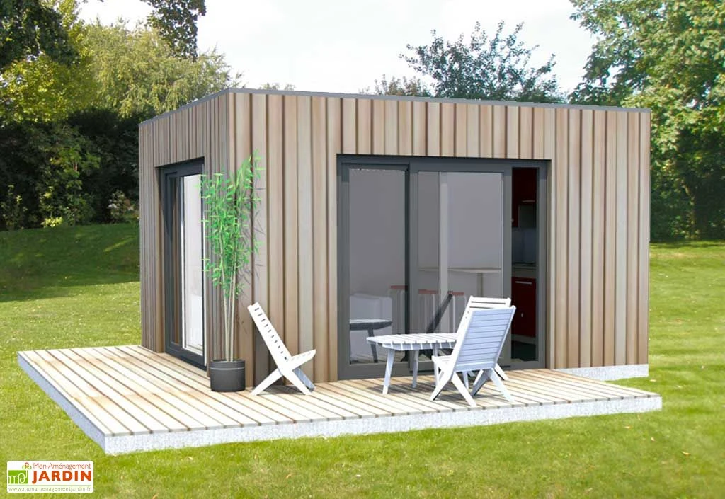 Chalet De Jardin Habitable 12 M² - Bungalow Design Studio 400 X 300 Cm 3 Chalet De Jardin Habitable 12 M² - Bungalow Design Studio 400 X 300 Cm