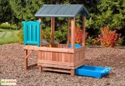 Step2 Aire De Jeux En Bois Et Plastique Avec Cabane Et Toboggan Woodland -Solid || Axi || EXIT TOYS Soldes Boutique cabane aire de jeux enfants woodland step2 toboggan