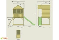 Cabane Pour Enfant En Bois Avec Toboggan – TP Hill Top Tower -Solid || Axi || EXIT TOYS Soldes Boutique cabane bois enfant