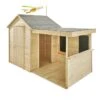 Cabane En Bois Pour Enfant Avec Auvent 2,52 X 1,27 M – Sarah -Solid || Axi || EXIT TOYS Soldes Boutique cabane bois enfant auvent sarah
