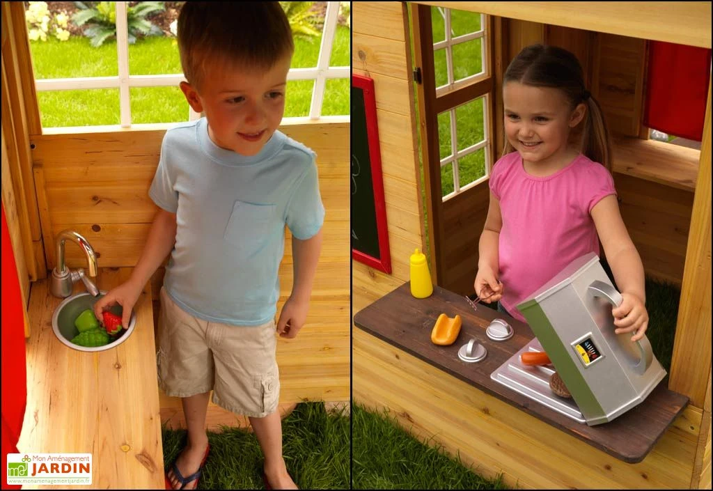 KidKraft Maison Enfant Bois + Table Pique Nique 6 KidKraft Maison Enfant Bois + Table Pique Nique – Image 4