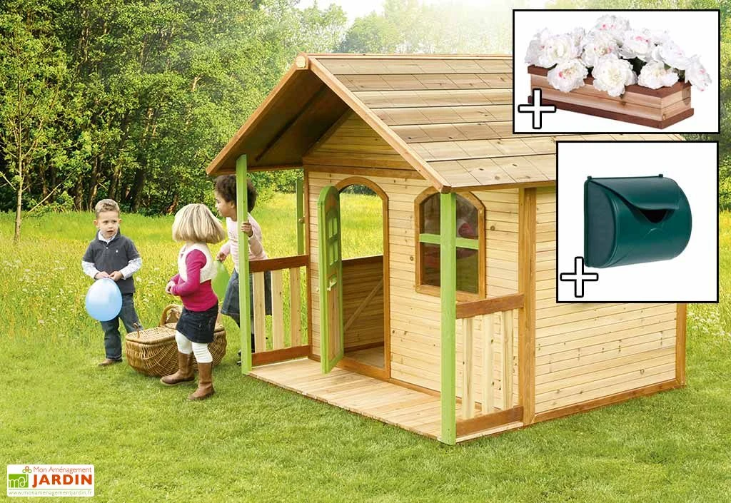 Axi Maison Enfant Bois Milan + Accessoires Offerts 3 Axi Maison Enfant Bois Milan + Accessoires Offerts