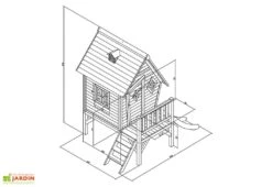 Axi Maisonnette Pour Enfant En Bois De Hemlock Cabin XL -Solid || Axi || EXIT TOYS Soldes Boutique cabane enfant bois sur pilotis cabin xl