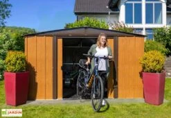 Abri De Jardin En Acier Galvanisé Imitation Bois 7 M² -Solid || Axi || EXIT TOYS Soldes Boutique cabane jardin acier galvanise imitation bois 7m