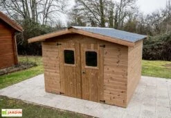 Abri De Jardin En Bois D’épicéa Traité Toit Bac Acier Thermabri – 9 M² -Solid || Axi || EXIT TOYS Soldes Boutique cabane jardin bois traite thermabri 9 m 2
