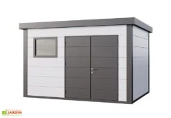 Abri De Jardin En Métal Eleganto Plus – 11,6 M² -Solid || Axi || EXIT TOYS Soldes Boutique cabanon jardin metal eleganto plus gris blanc