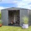 Abri De Jardin En Acier Galvanisé 8,5 M² 2 Abri De Jardin En Acier Galvanisé 8,5 M² -Solid || Axi || EXIT TOYS Soldes Boutique cabanon jardin metal noir 1