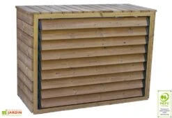 Cache Climatiseur Extérieur En Bois D’Épicéa Traité 132 X 58 X 147 Cm -Solid || Axi || EXIT TOYS Soldes Boutique cache climatiseur exterieur bois epicea traite 132 x 58 x 147 cm 3