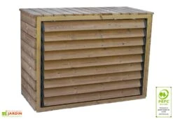 Cache Climatiseur Extérieur En Bois D’Épicéa Traité 132 X 58 X 98 Cm -Solid || Axi || EXIT TOYS Soldes Boutique cache climatiseur exterieur bois epicea traite 132 x 58 x 98 cm 3