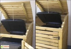 Cache-Poubelle Simple En Pin Autoclave Swing E (88x75x137cm) -Solid || Axi || EXIT TOYS Soldes Boutique cache poubelle bois autoclave 1 place 3