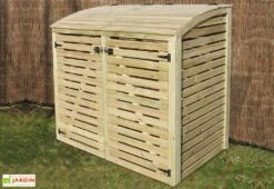 Cache-Poubelle Double En Pin Autoclave Swing D (88x145x137cm)