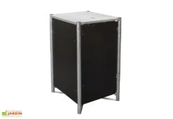 Cache-poubelle Simple En Acier Et Composite Aluminium 69 X 80 X 115 Cm