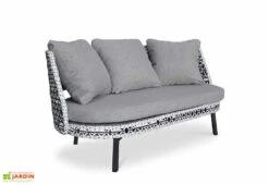 Salon De Jardin 4 Places En Aluminium Et Résine Tressée Agadir -Solid || Axi || EXIT TOYS Soldes Boutique canape salon jardin aluminium resine tressee agadir