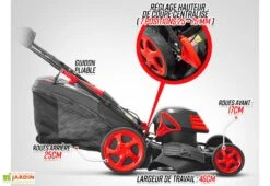 Tondeuse à Gazon électrique Autotractée 1800 W - 46 Cm -Solid || Axi || EXIT TOYS Soldes Boutique caracteristiques techniques tondeuse electrique elem garden