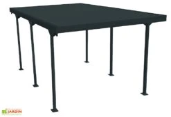 Carport En Acier Epoxy Anthracite 15 M2 Duramax Palladium 5 X 3 M