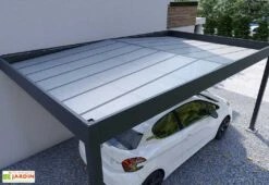 Carport Adossé En Aluminium Et Polycarbonate Libeccio 16 M² -Solid || Axi || EXIT TOYS Soldes Boutique carport adosse aluminium polycarbonate libeccio 16m