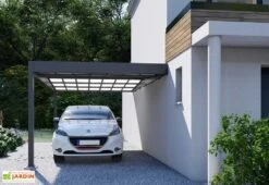 Carport Adossé En Aluminium Et Polycarbonate Libeccio 16 M² -Solid || Axi || EXIT TOYS Soldes Boutique carport adosse aluminium polycarbonate libeccio