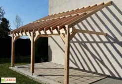Carport Adossé En Bois Douglas 13,5 à 37,5 M² – Bretagne 3 Poteaux