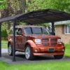 Carport En Aluminium Arcadia 5,07 X 3,59 M - Gris -Solid || Axi || EXIT TOYS Soldes Boutique carport aluminium almicar palram gris fonce 2