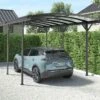 Carport Autoportant En Aluminium Et Polycarbonate 15 M² – Nora -Solid || Axi || EXIT TOYS Soldes Boutique carport aluminium anthracite polycarbonate nora forest style