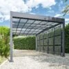 Carport En Aluminium Et Polycarbonate + 5 Brise-Vues Libeccio 16 M² -Solid || Axi || EXIT TOYS Soldes Boutique carport aluminium polycarbonate 5 brise vues libeccio 16m