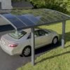Carport Arizona Breeze 4,95 X 2,89 M Gris | Palram - Canopia -Solid || Axi || EXIT TOYS Soldes Boutique carport aluminium polycarbonate autoportant design 495x300 3