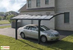 Carport Arizona Breeze 4,95 X 2,89 M Gris | Palram - Canopia -Solid || Axi || EXIT TOYS Soldes Boutique carport aluminium polycarbonate autoportant design 495x300 4