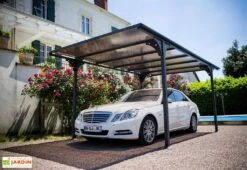 Carport En Aluminium Toit Plat (294x500cm) -Solid || Axi || EXIT TOYS Soldes Boutique carport aluminium polycarbonate toit plat 294x500cm 1