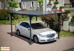 Carport En Aluminium Toit Plat (294x500cm) -Solid || Axi || EXIT TOYS Soldes Boutique carport aluminium polycarbonate toit plat 294x500cm 2